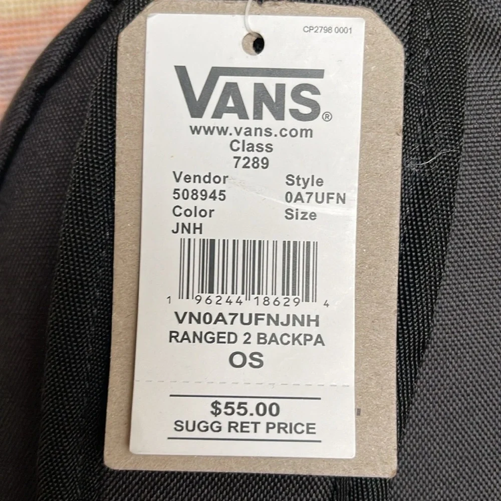 VANS Ranged 2 Backpack Black Women-Men’s Casual School Student Bag VN0A7UFNJNH - Picture 5 of 16